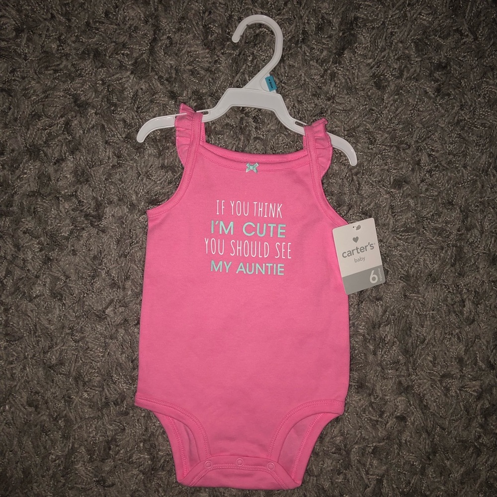 Carter’s Auntie Onesie, 6 Months, New With Tags - Picture 3 of 5